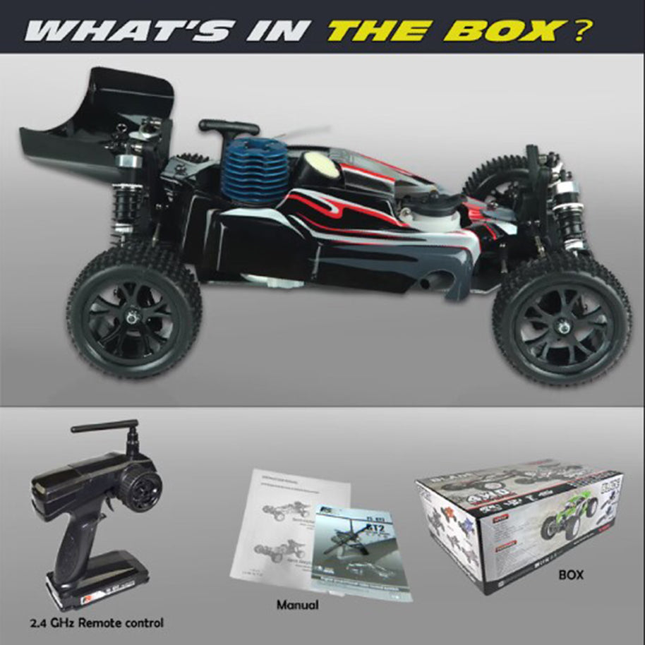 VRX RH1006 1/10ニトロRCカー｜4WD駆動 2.4G遠隔操作 防水設計 6061-T6アルミ材 改造可能 RTR