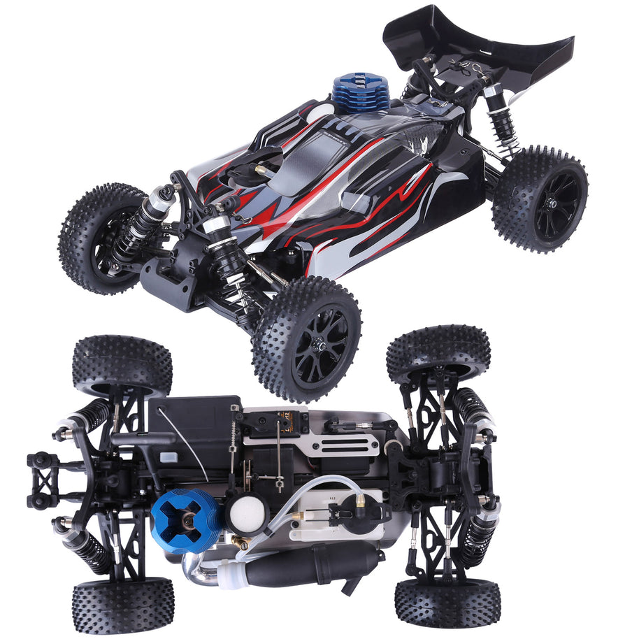 VRX RH1006 1/10ニトロRCカー｜4WD駆動 2.4G遠隔操作 防水設計 6061-T6アルミ材 改造可能 RTR