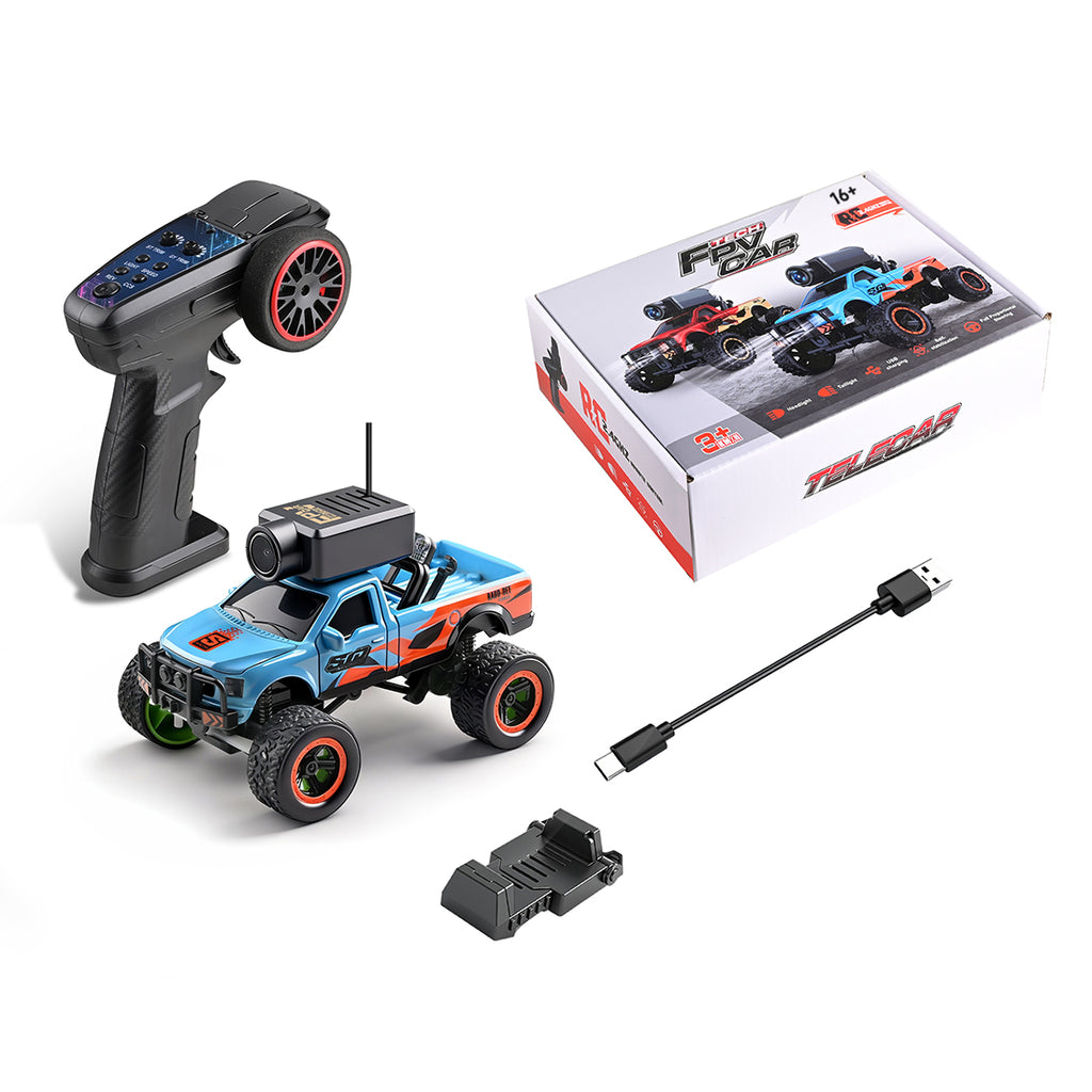 WL 1/64スケール APP自動ペアリング FPVミニRCトラック WIFIカメラ リモコン付き RTR