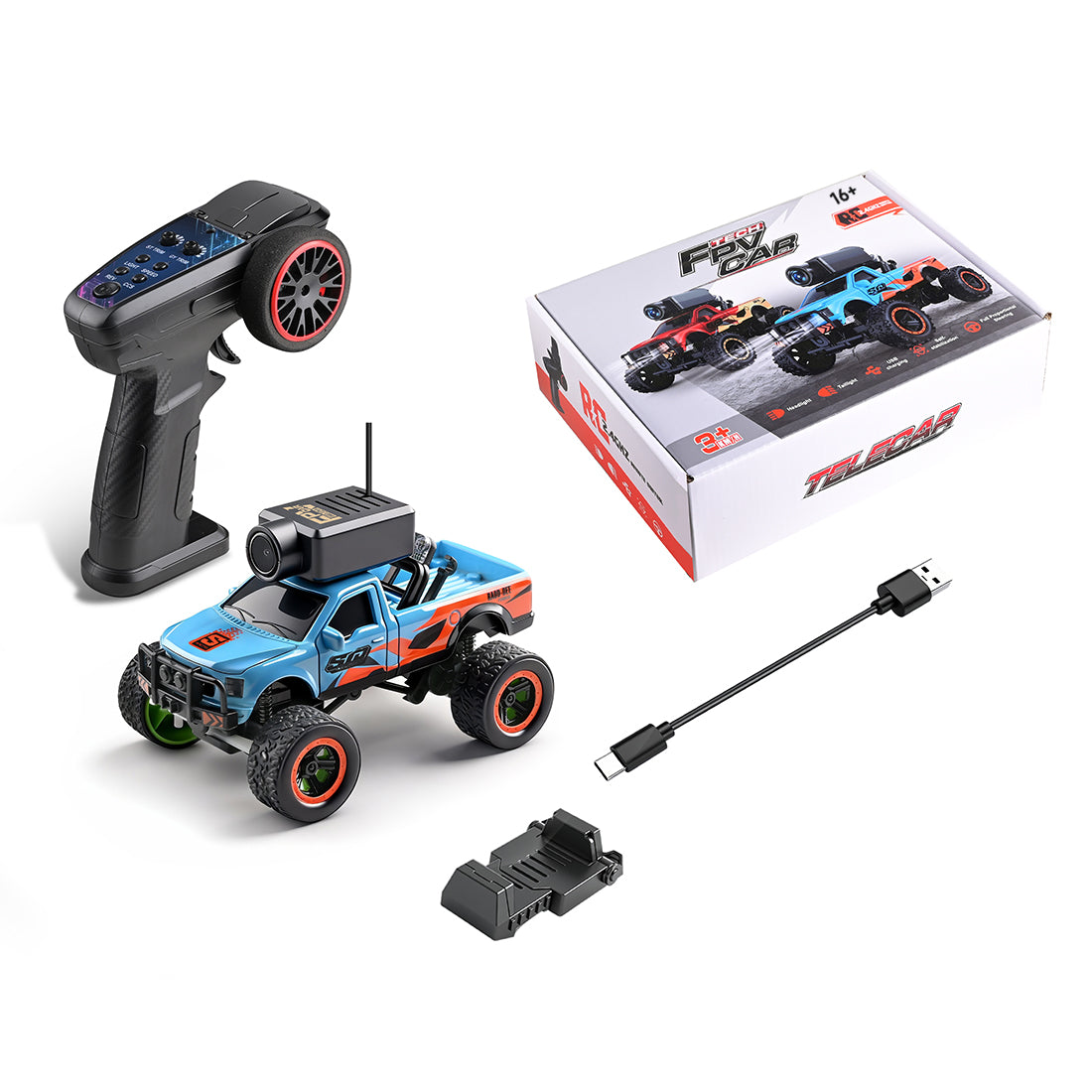 WL 1/64スケール APP自動ペアリング FPVミニRCトラック WIFIカメラ リモコン付き RTR