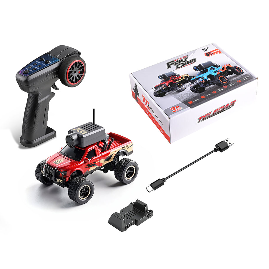 WL 1/64スケール APP自動ペアリング FPVミニRCトラック WIFIカメラ リモコン付き RTR