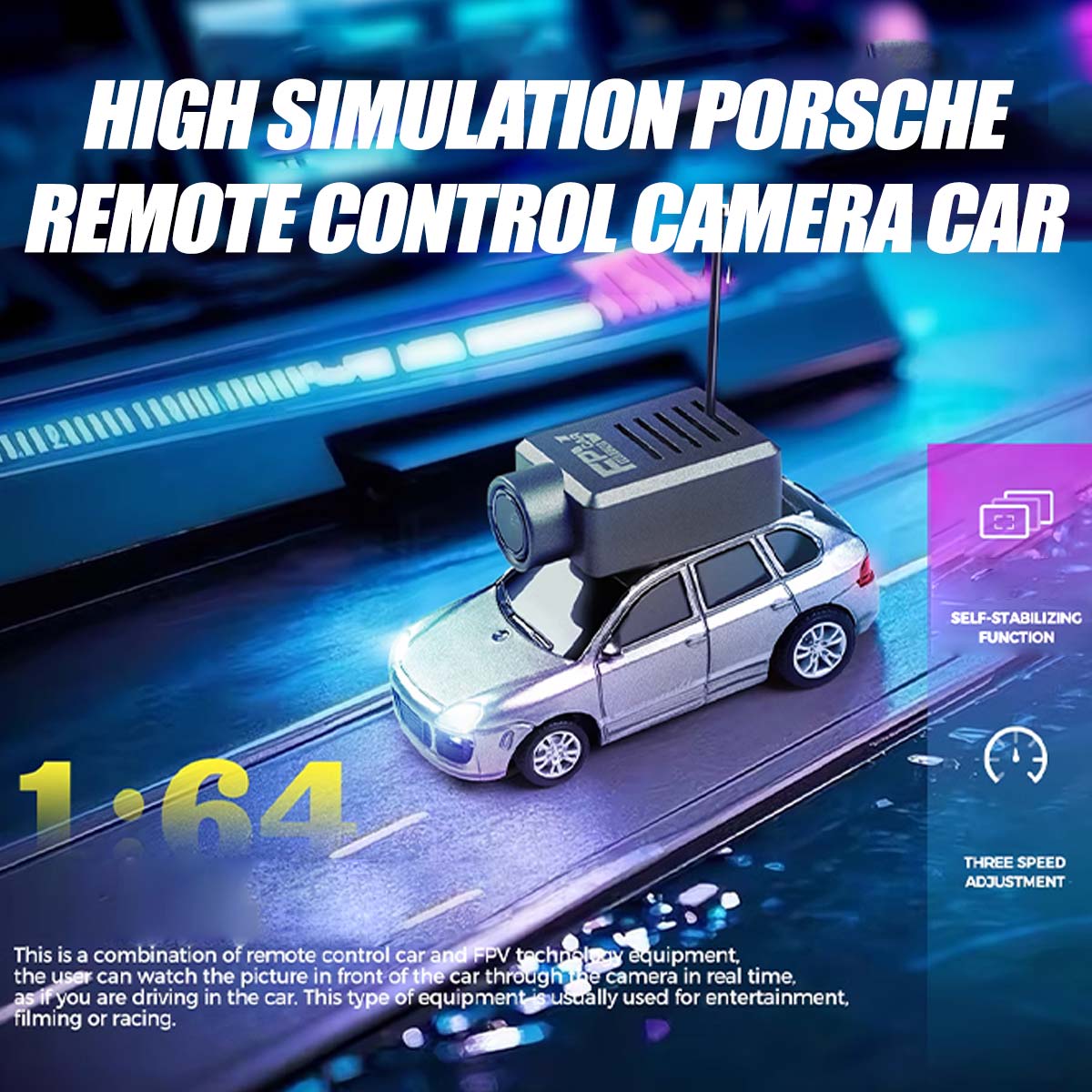 WL 1/64 APP制御 FPVミニRCカー WIFIモジュール 3段階速度 フルプロポーショナル RTRバージョン