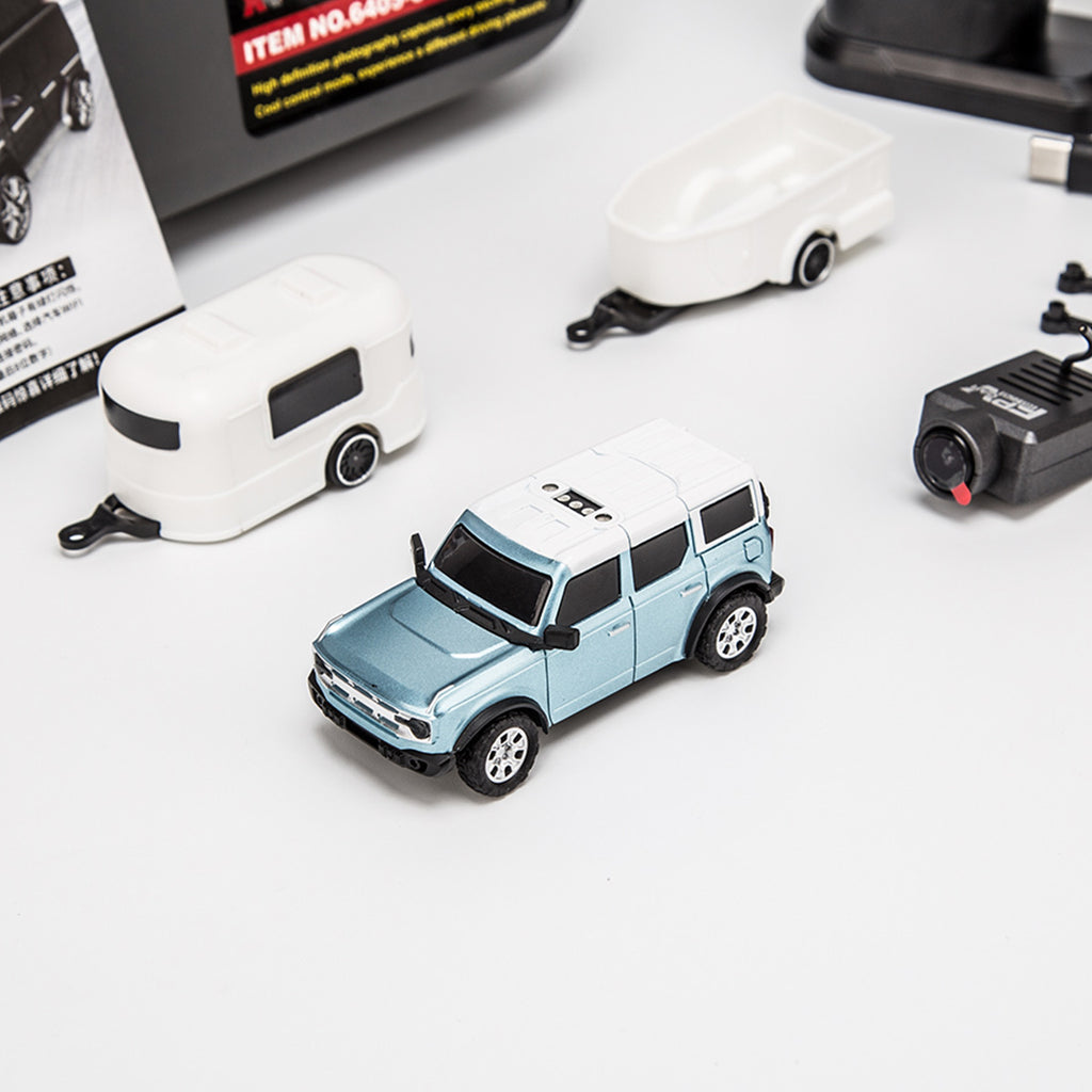 WL 1/64 FPVミニRCカー APP自動ペアリング WIFI制御 収納ケース・トレーラー付き RTRバージョン