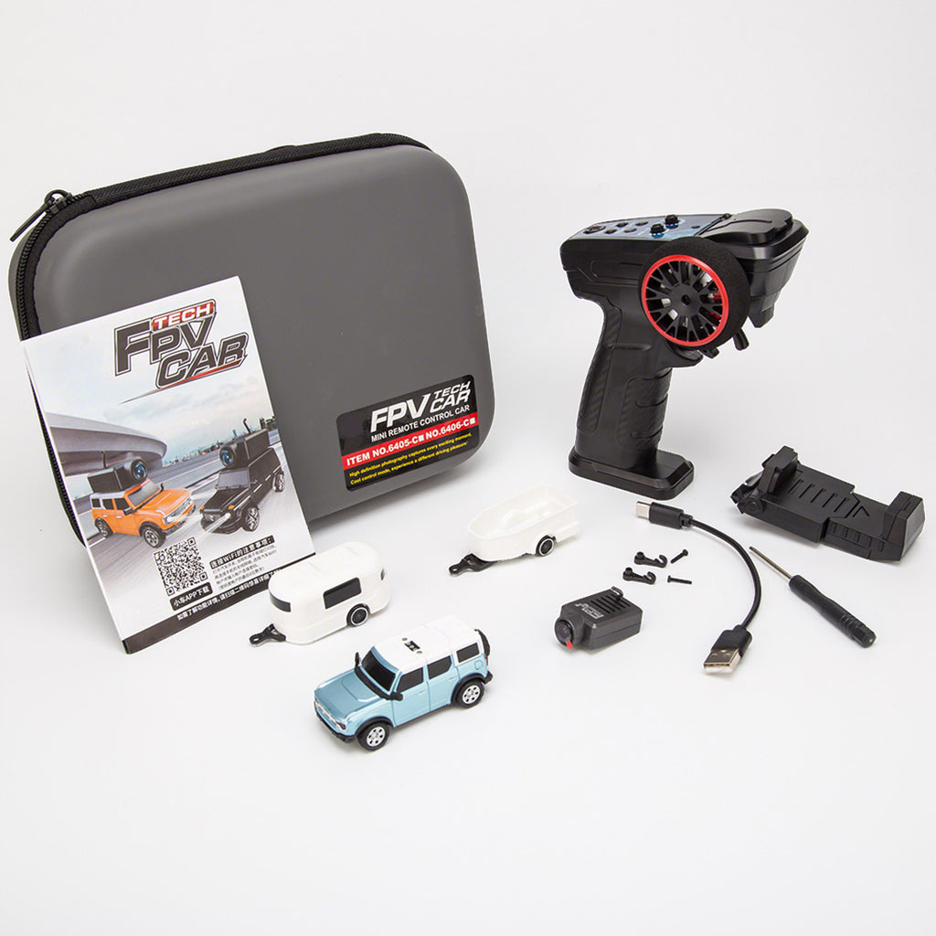 WL 1/64 FPVミニRCカー APP自動ペアリング WIFI制御 収納ケース・トレーラー付き RTRバージョン