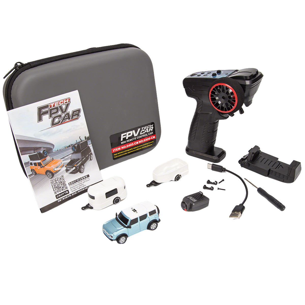 WL 1/64 FPVミニRCカー APP自動ペアリング WIFI制御 収納ケース・トレーラー付き RTRバージョン