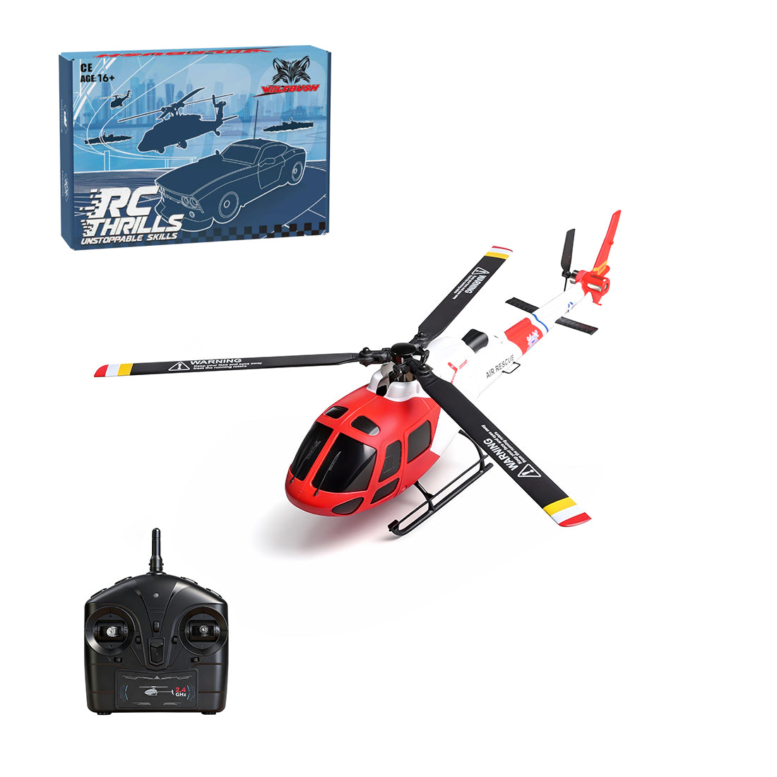 WL AS350 2.4G 4CH 3枚羽根フライバーレス リアルスケールRCヘリコプター｜気圧式高度保持・オプティカルフロー位置決め・ワンキー離着陸対応（RTF完成品）