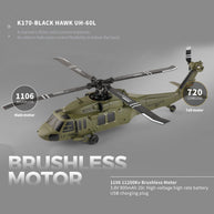 WL-K170 UH-60L 170サイズ 2.4G 4CH フライバーレス RCヘリコプター（左右スロットル調整 RTF版）