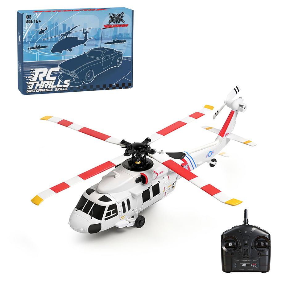 WL K270 UH-60L 2.4G 4CH 170級 4ローターフライバーレス RCヘリコプター（高度保持・左右スロットル調整 オプティカルフローRTF版）