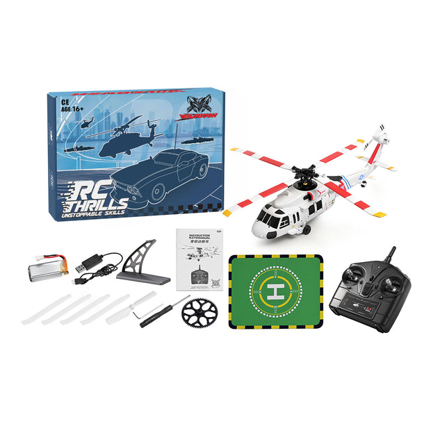 WL K270 UH-60L 2.4G 4CH 170級 4ローターフライバーレス RCヘリコプター（高度保持・左右スロットル調整 オプティカルフローRTF版）