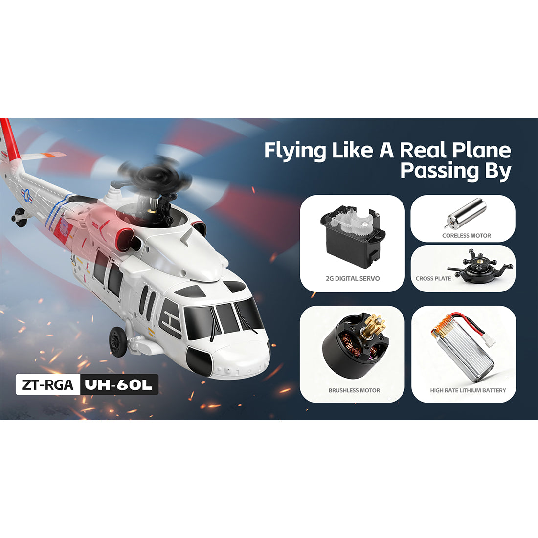 RTRHOBBYJP WL K270 UH-60L 2.4G 4CH RCヘリコプター 4ローター
