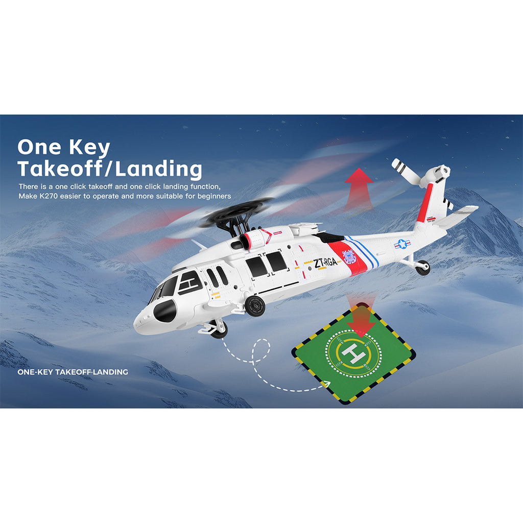 WL K270 UH-60L 2.4G 4CH 170級 4ローターフライバーレス RCヘリコプター（高度保持・左右スロットル調整 オプティカルフローRTF版）