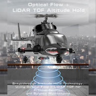 WOLFBUSH & YU XIANG AW-911 Airwolf 1/34 スケール RC ヘリコプター GPS 搭載 9CH 6G/3D 切替 無ブレード Mode1/2 切替対応 RTF 版