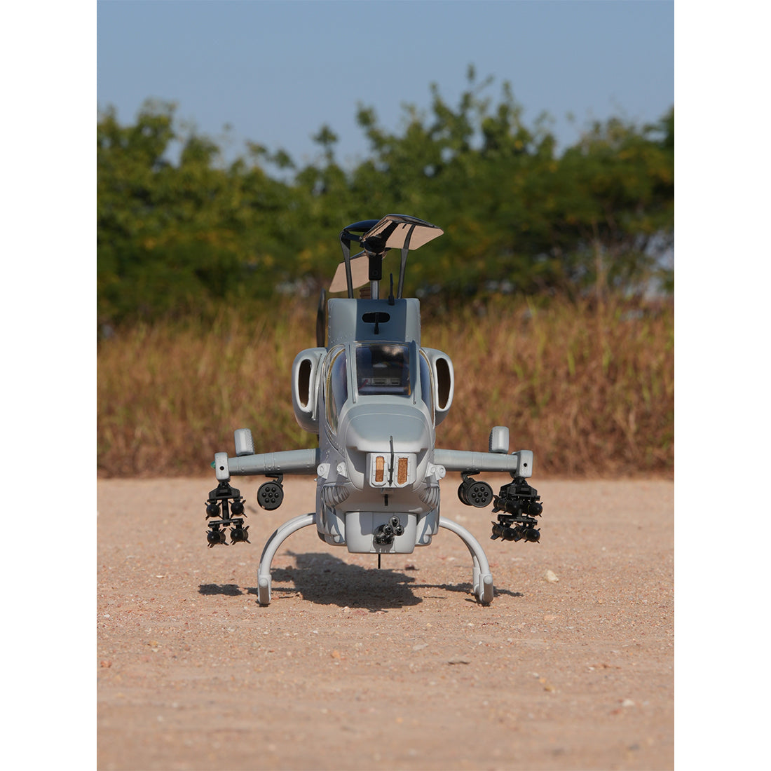 WOLFBUSH & ROBAN AH-1W 470-Class 2.4G 6チャンネル双ローター RC軍用ヘリコプターモデル（GPS定位・同期ターレット・左右ハンドコントロール対応｜RTF）