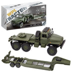 WPL B36-3 2.4G 1/16全プロポーショナルRC軍用トレーラー 2個バッテリー 軍用グリーン 5KM/h