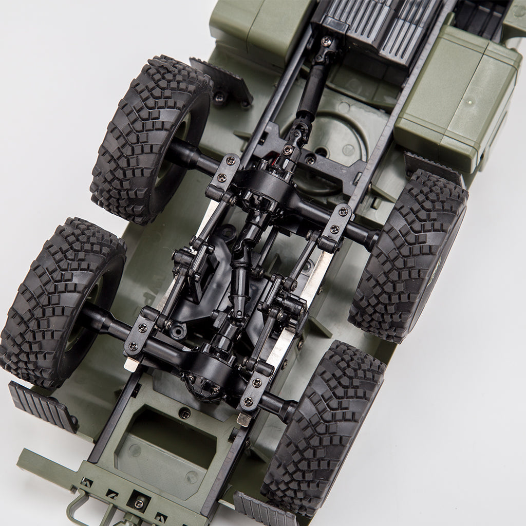 WPL B36-3 2.4G 1/16全プロポーショナルRC軍用トレーラー 2個バッテリー 軍用グリーン 5KM/h