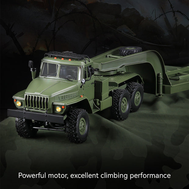 WPL B36-3 2.4G 1/16全プロポーショナルRC軍用トレーラー 2個バッテリー 軍用グリーン 5KM/h