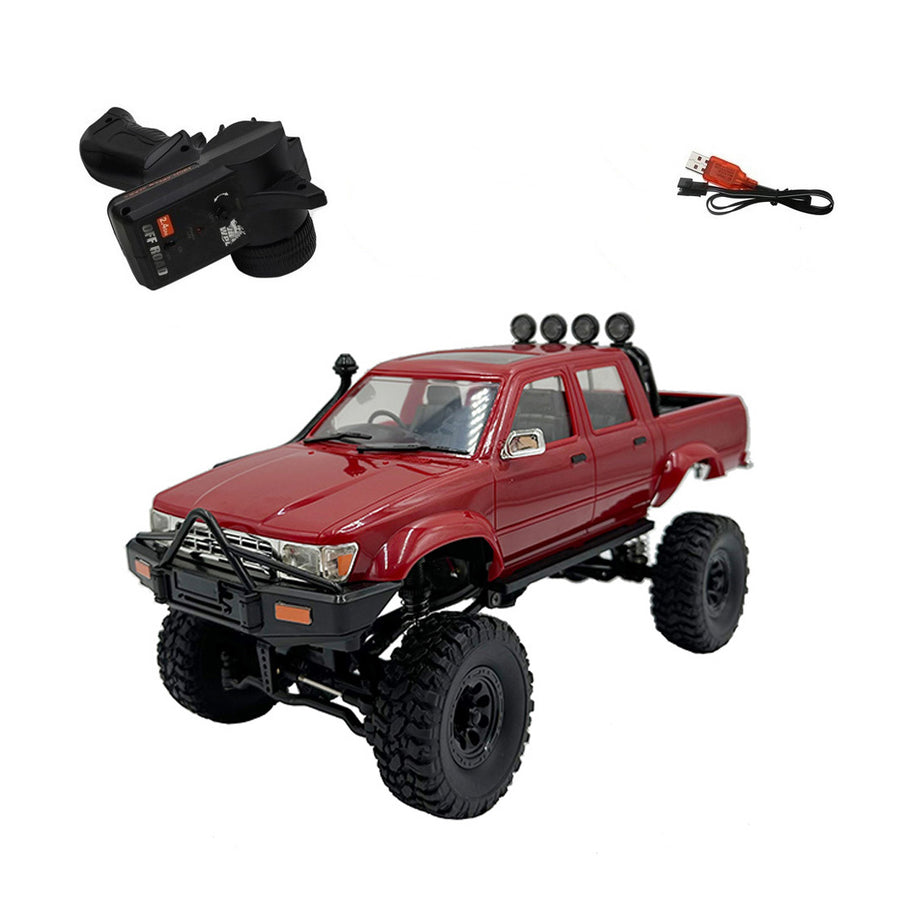 WPL C64-1 1/16スケール 4WD RCピックアップオフロードクローラー 2本バッテリー