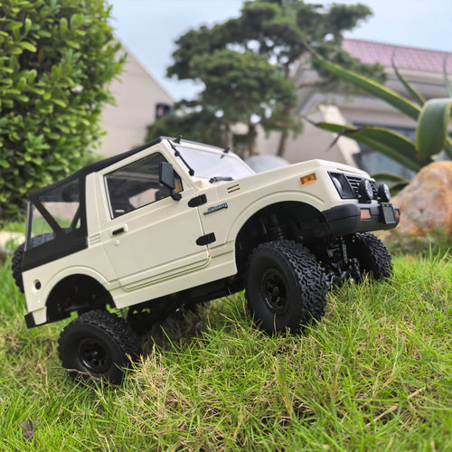 1/10 WPL C74-1 フルプロポーショナル 4WD RCオフロードクローラー 2本バッテリー コンバーチブル ホワイト