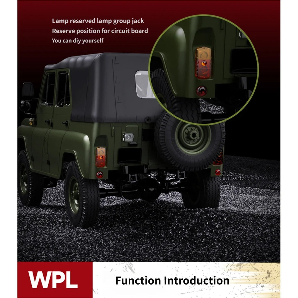 WPL C94 1/12 UAZ-469 RCクローラー｜4WD四輪駆動 フル比例制御 デュアルバッテリー 2.4G無線 改造可能 オフロードラジコン 16歳以上