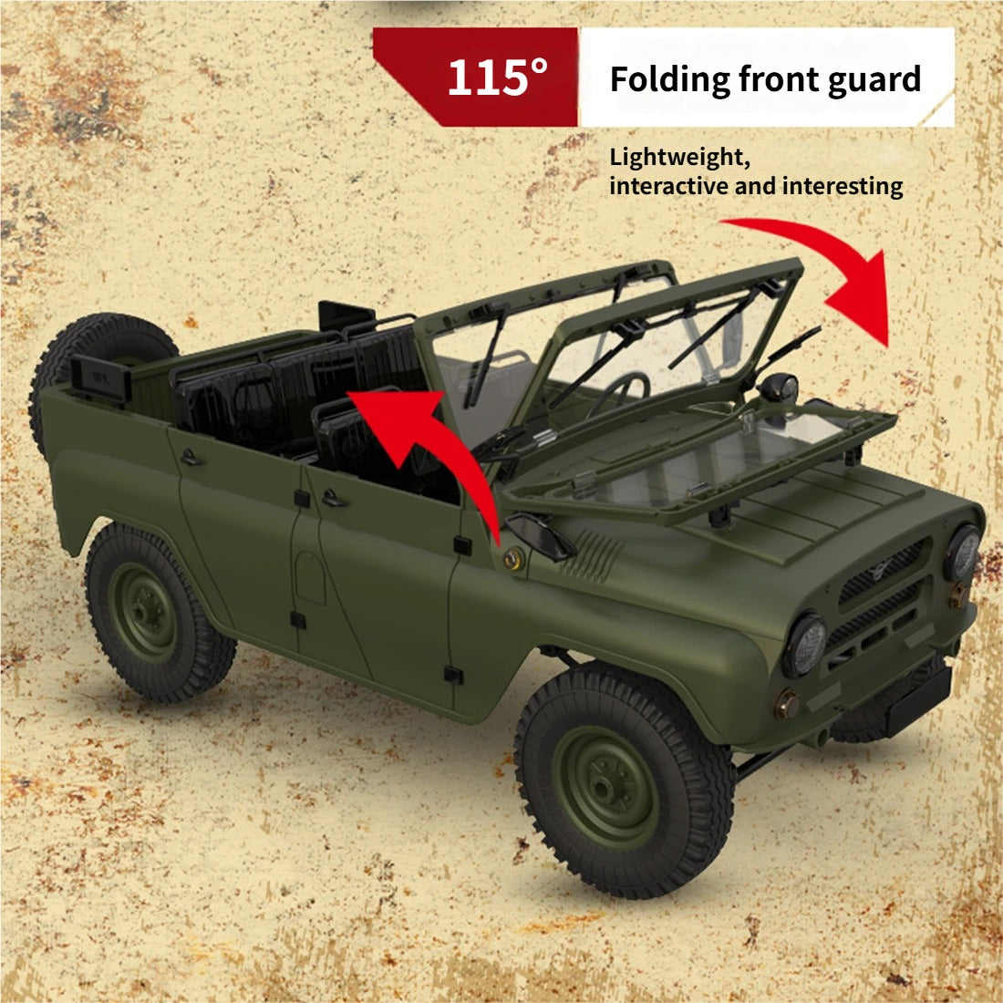 WPL C94 1/12 UAZ-469 RCクローラー｜4WD四輪駆動 フル比例制御 デュアルバッテリー 2.4G無線 改造可能 オフロードラジコン 16歳以上