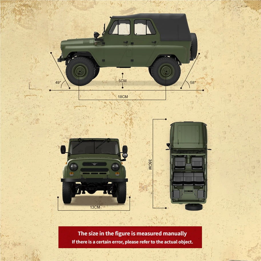 WPL C94 1/12 UAZ-469 RCクローラー｜4WD四輪駆動 フル比例制御 デュアルバッテリー 2.4G無線 改造可能 オフロードラジコン 16歳以上|RTRHOBBYJP