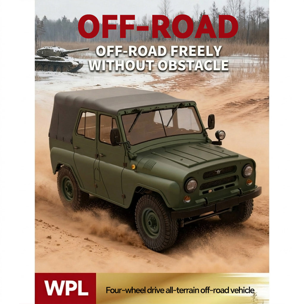 WPL C94 1/12 UAZ-469 RCクローラー｜4WD四輪駆動 フル比例制御 デュアルバッテリー 2.4G無線 改造可能 オフロードラジコン 16歳以上