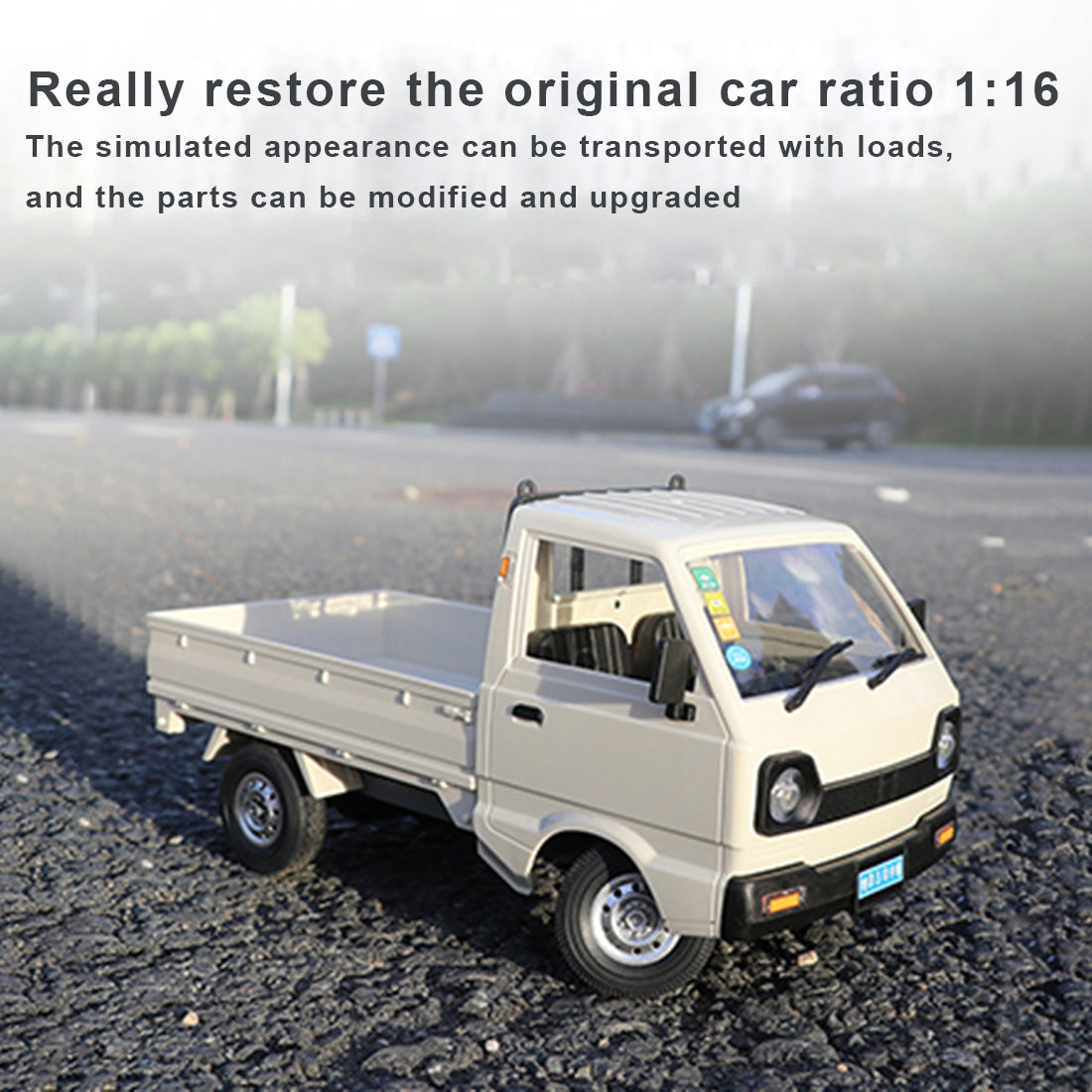 WPL D12mini 1/16 2.4G RCミニトラック ミニバン DIY ダブルバッテリー ライト付き