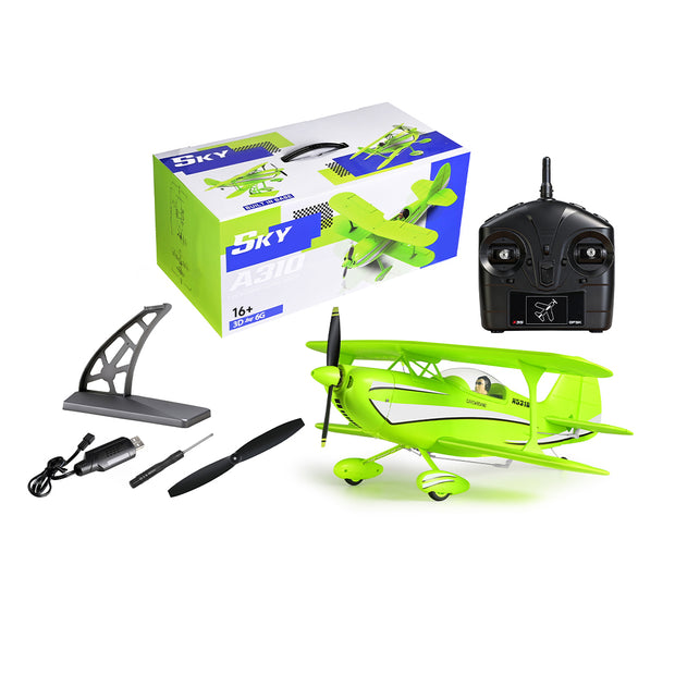 XK A310 Beech D17S 2.4G 4CH クイックリリース EPPスケール RC固定翼航空機モデル、400mm翼幅 3D/6Gリアルisticバイウィング機（RTF）