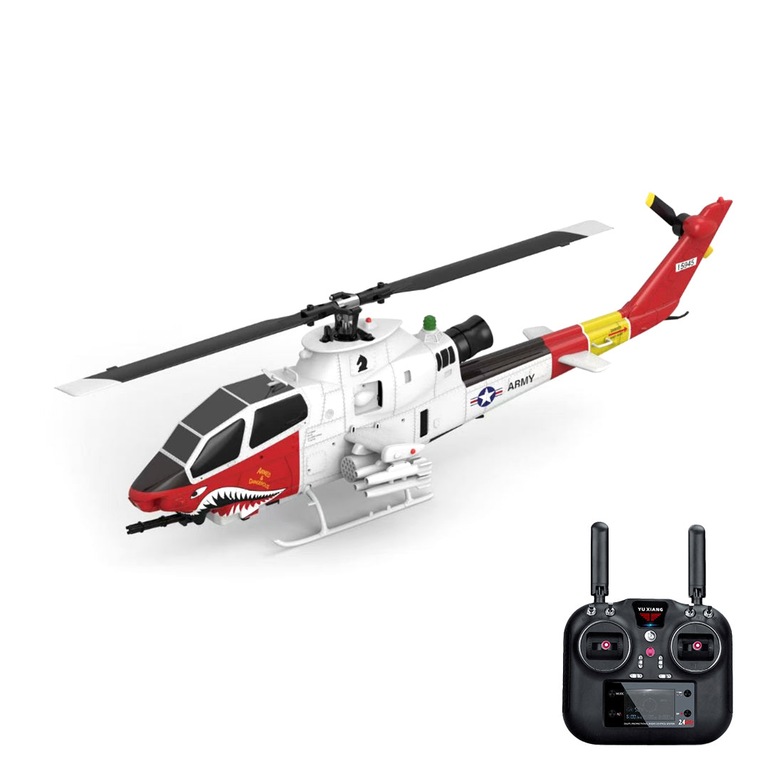 YU XIANG F112S AH-1コブラ 1/40 9CHデュアルブラシレス フライバーレス GPS・LiDAR測位 6Gモード RCヘリ RTF｜技適番号：【219-239056】
