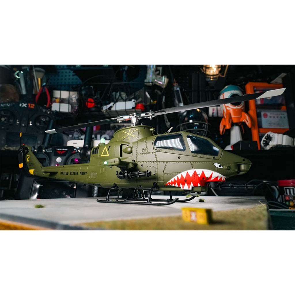 YU XIANG F112S AH-1コブラ 1/40 9CHデュアルブラシレス フライバーレス GPS・LiDAR測位 6Gモード RCヘリ RTF｜技適番号：【219-239056】