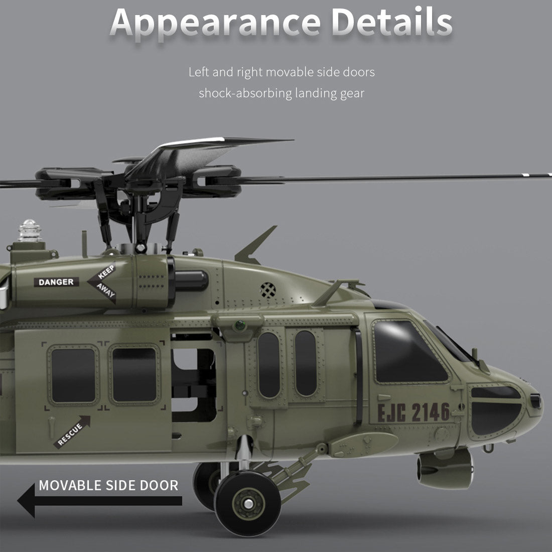 YU XIANG YXZNRC F09-V 1/47スケール 2.4G 6CH RCデュアルブラシレスダイレクトドライブ フライバーレス 6G/3Dスタント ヘリコプターモデル（RTF版）