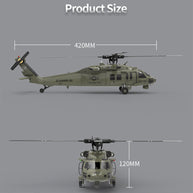 YU XIANG YXZNRC F09-V 1/47スケール 2.4G 6CH RCデュアルブラシレスダイレクトドライブ フライバーレス 6G/3Dスタント ヘリコプターモデル（RTF版）