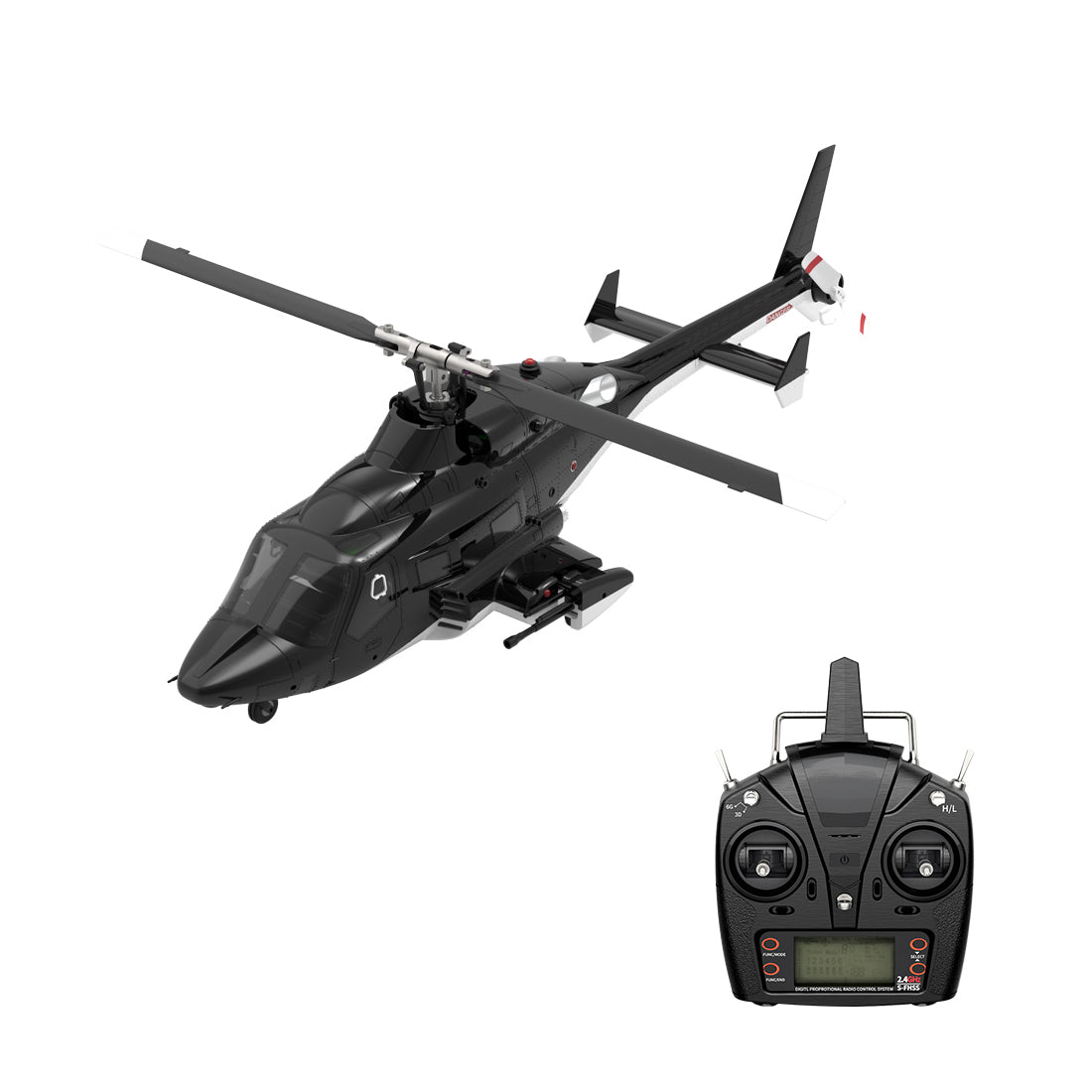 YUXIANG F02-V 1/27 6CH 2.4GHz フライバーレス 6G/3D RCヘリコプター RTF版（LEDライト・ブラシレスモーター・ジャイロ安定｜モード1/2切替可）