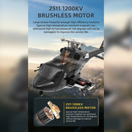 YUXIANG F02-V 1/27 6CH 2.4GHz フライバーレス 6G/3D RCヘリコプター RTF版（LEDライト・ブラシレスモーター・ジャイロ安定｜モード1/2切替可）