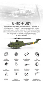 YU XIANG F07 UH-1ヒューイ 1/34  光学測位搭載 RCヘリ RTF | 技適番号：【219-239056】