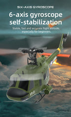 YU XIANG F07 UH-1ヒューイ 1/34  光学測位搭載 RCヘリ RTF | 技適番号：【219-239056】