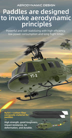 YU XIANG F07 UH-1ヒューイ 1/34  光学測位搭載 RCヘリ RTF | 技適番号：【219-239056】