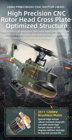 YU XIANG F07 UH-1ヒューイ 1/34  光学測位搭載 RCヘリ RTF | 技適番号：【219-239056】