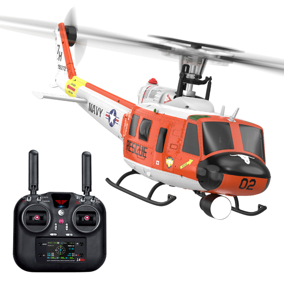 YU XIANG F07H UH-1ヘリ｜1/34スケール 8CHブラシレス直駆動 GPS・光学測位 6Gフライバーレス 多機能スマート飛行 RTF |RTRHOBBYJP