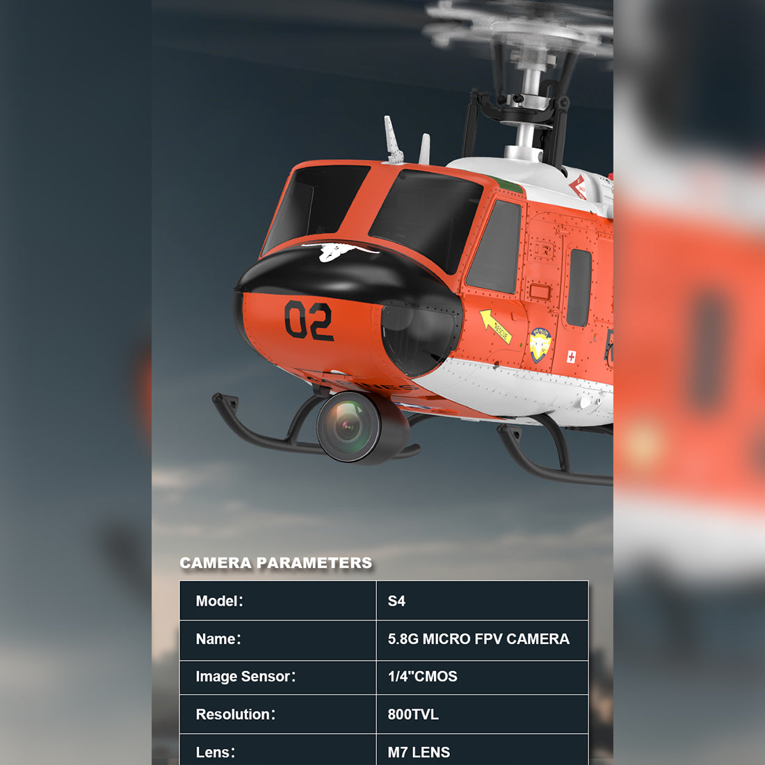YU XIANG F07H UH-1ヘリ｜1/34スケール 8CHブラシレス直駆動 GPS・光学測位 6Gフライバーレス 多機能スマート飛行 RTF |RTRHOBBYJP