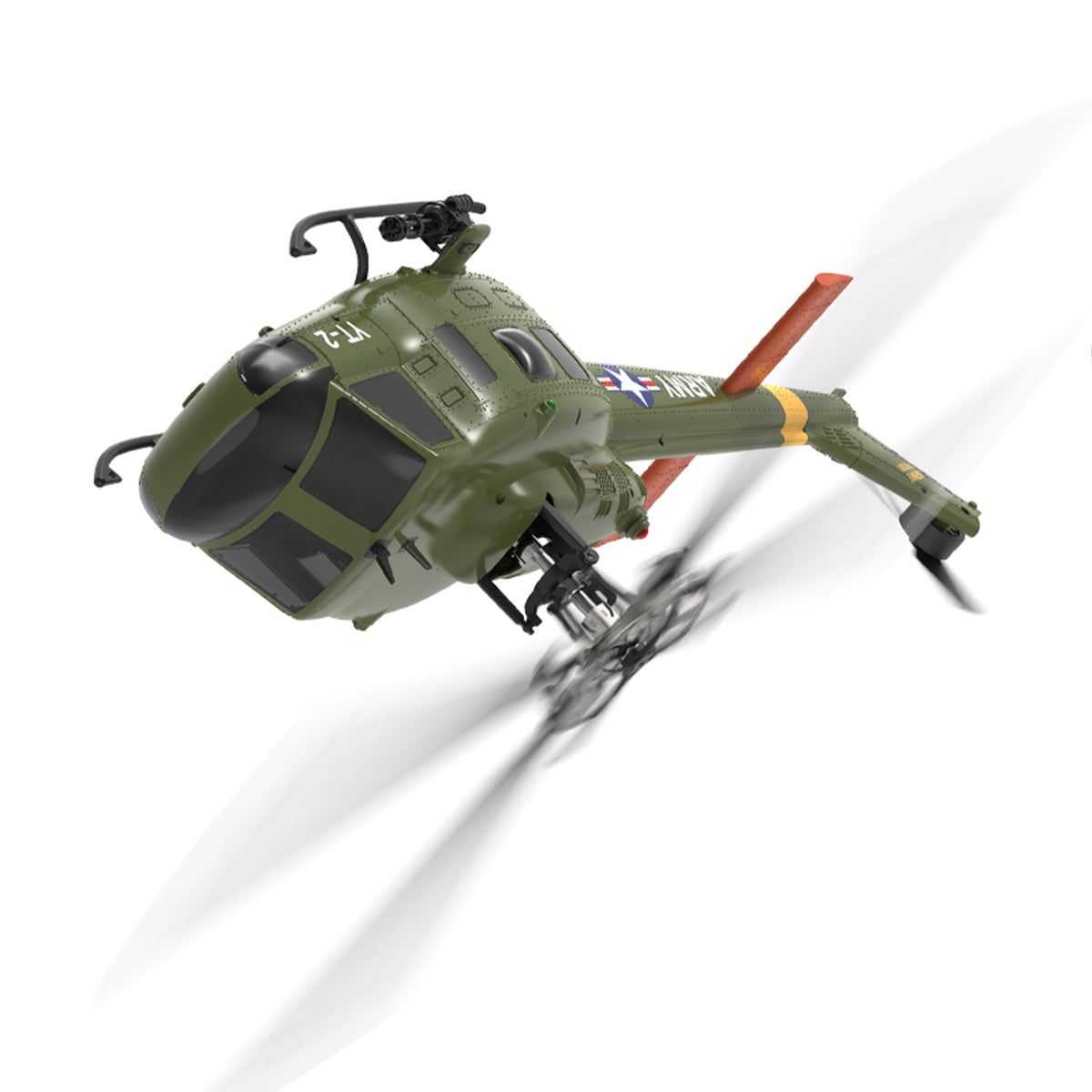 YU XIANG F07-V UH-1 Huey 1/34 Scale RC Helicopter, 6-Channel Brushless Direct Drive, Bladeless, Mode 1/2 Switchable, RTF Version