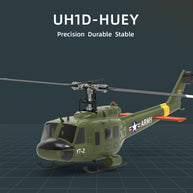 YU XIANG F07-V UH-1 Huey 1/34 Scale RC Helicopter, 6-Channel Brushless Direct Drive, Bladeless, Mode 1/2 Switchable, RTF Version