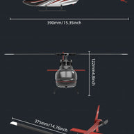 YU XIANG F08 Bell 206 1/27 Scale RC Helicopter, 6-Channel Brushless Direct Drive, 6G Bladeless, Optical Flow Positioning, Mode 1/2 Switching, RTF Version