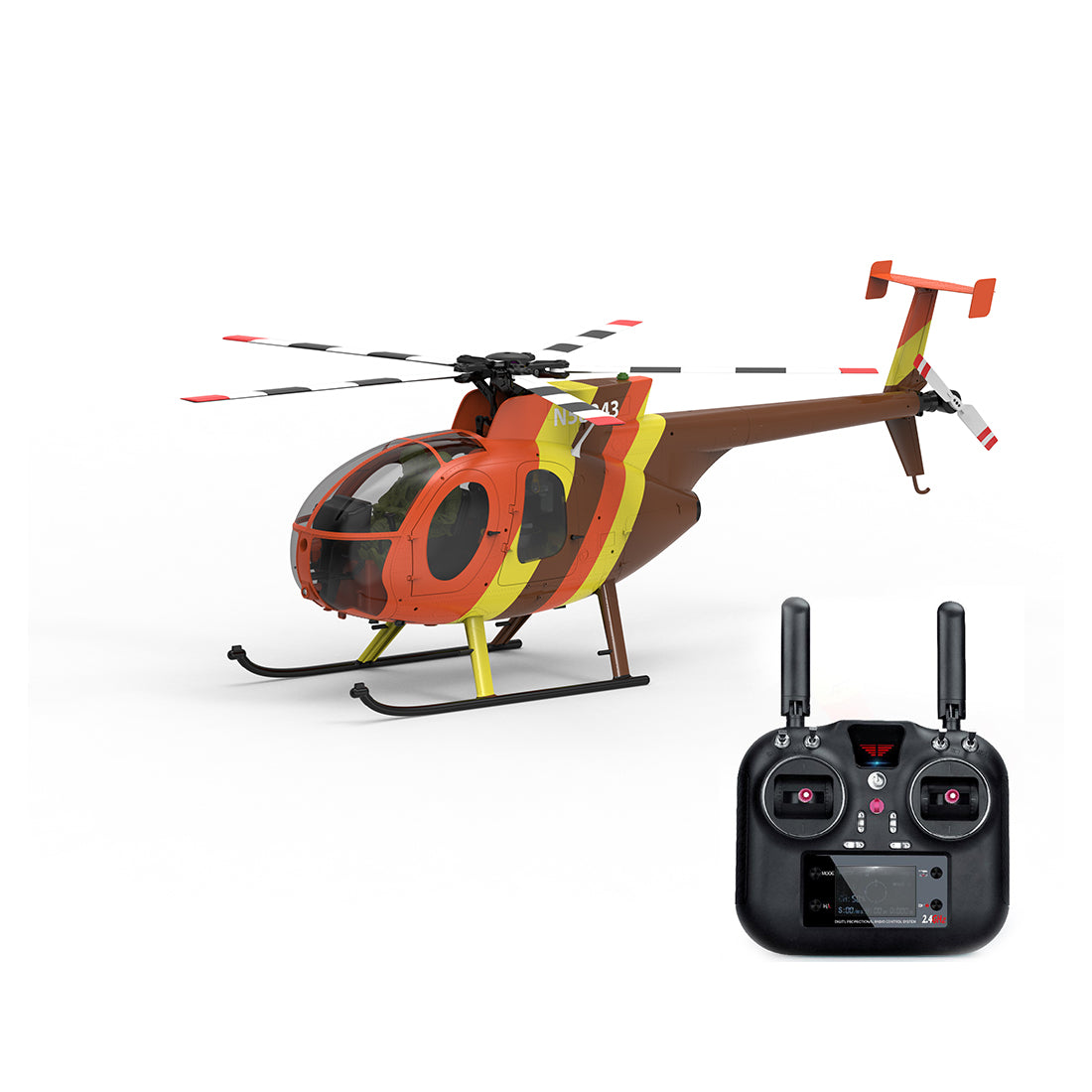 YU XIANG F118S MH-6 1/16 RC 軍用ヘリコプター Mode1/Mode2 切替 RTF | 技適番号：【219-239056】