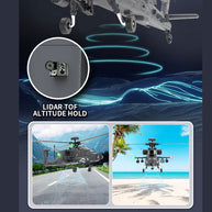 YU XIANG F11-S AH64 1/32 スケール RC ヘリコプター GPS 搭載 6CH 6G/3D スタント 同軸共駆 無ブレード アパッチ RTF スマート版