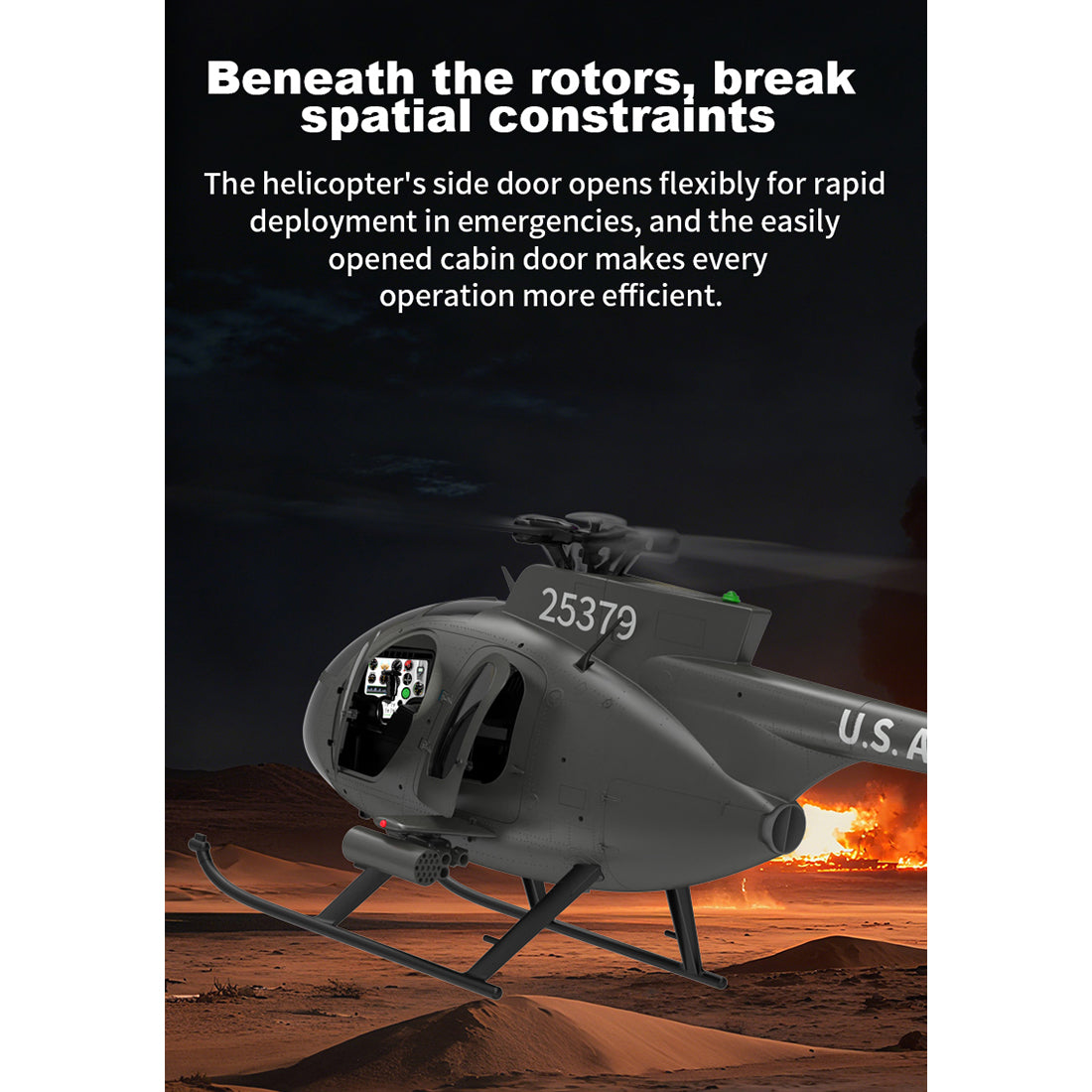 YU XIANG F119S MD500 250 クラス RC ヘリコプター 2.4G 1:16 9 CH 6G/3D モード切替・コックピット開閉式 RTF バージョン