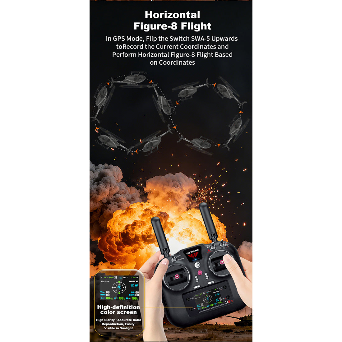 YU XIANG F119S MD500 250 クラス RC ヘリコプター 2.4G 1:16 9 CH 6G/3D モード切替・コックピット開閉式 RTF バージョン