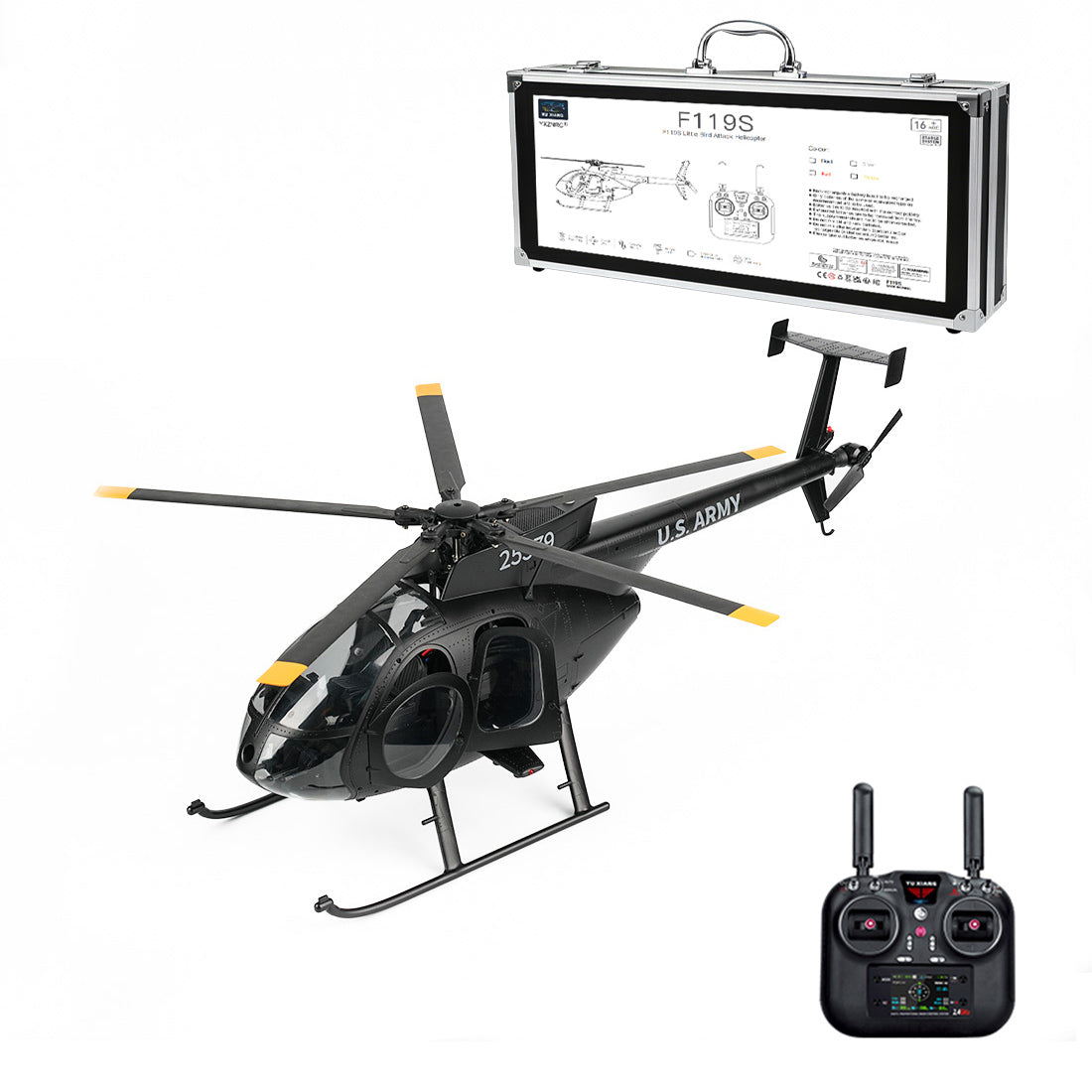 YU XIANG F119S MD500 250 クラス RC ヘリコプター 2.4G 1:16 9 CH 6G/3D モード切替・コックピット開閉式 RTF バージョン