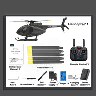 YU XIANG F119S MD500 250 クラス RC ヘリコプター 2.4G 1:16 9 CH 6G/3D モード切替・コックピット開閉式 RTF バージョン