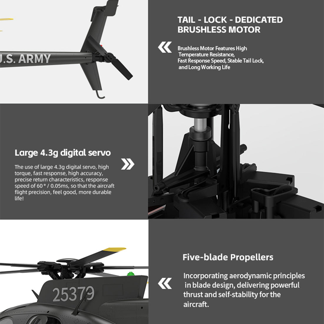 YU XIANG F119S MD500 250 クラス RC ヘリコプター 2.4G 1:16 9 CH 6G/3D モード切替・コックピット開閉式 RTF バージョン